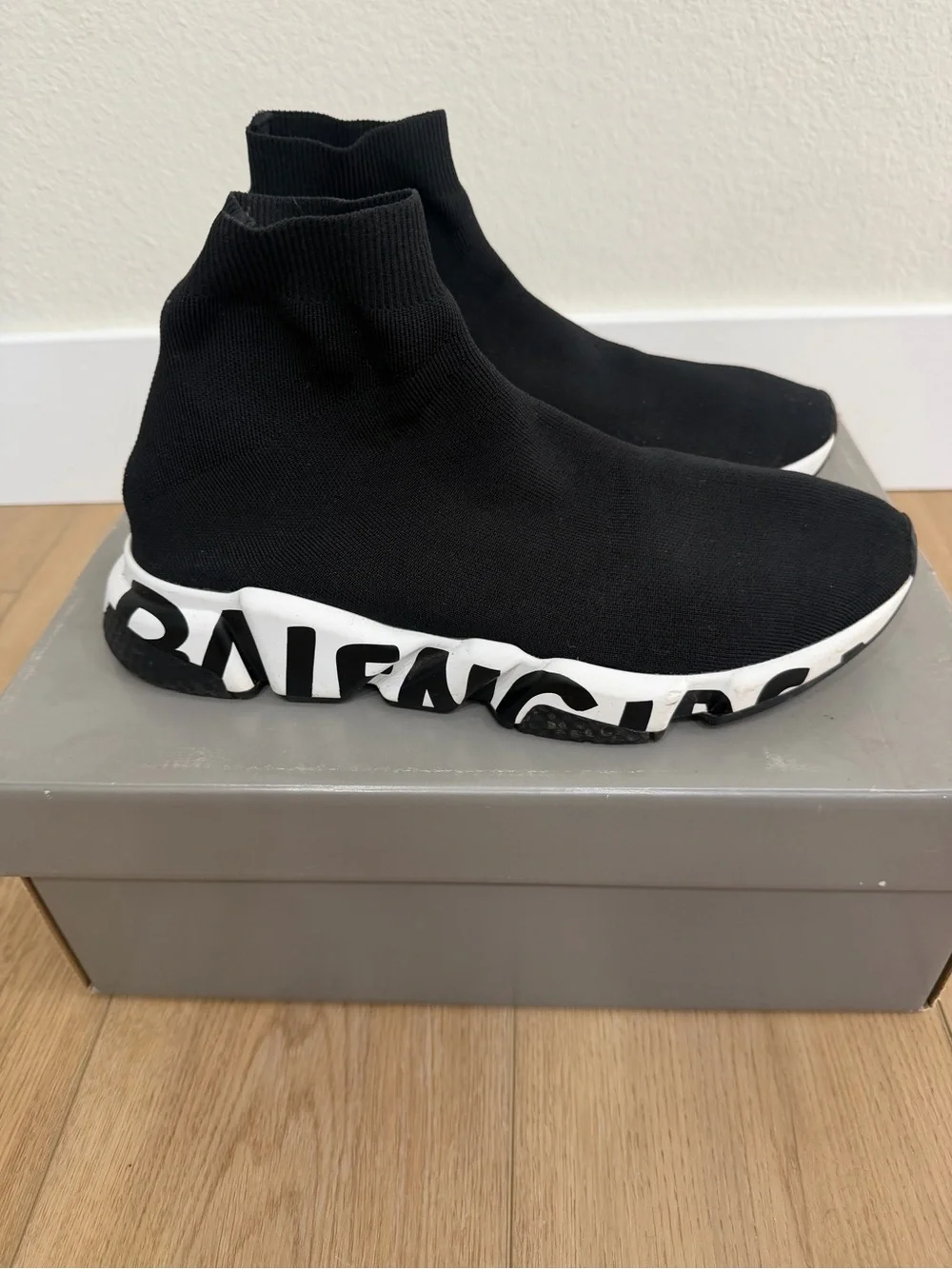 Balenciaga | Shoes | Balenciaga Black Knit Hightop Sock 